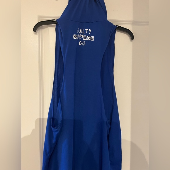 Salty Savage - Blue Hooded Muscle Tank. Large. Never worn. - Picture 3 of 3